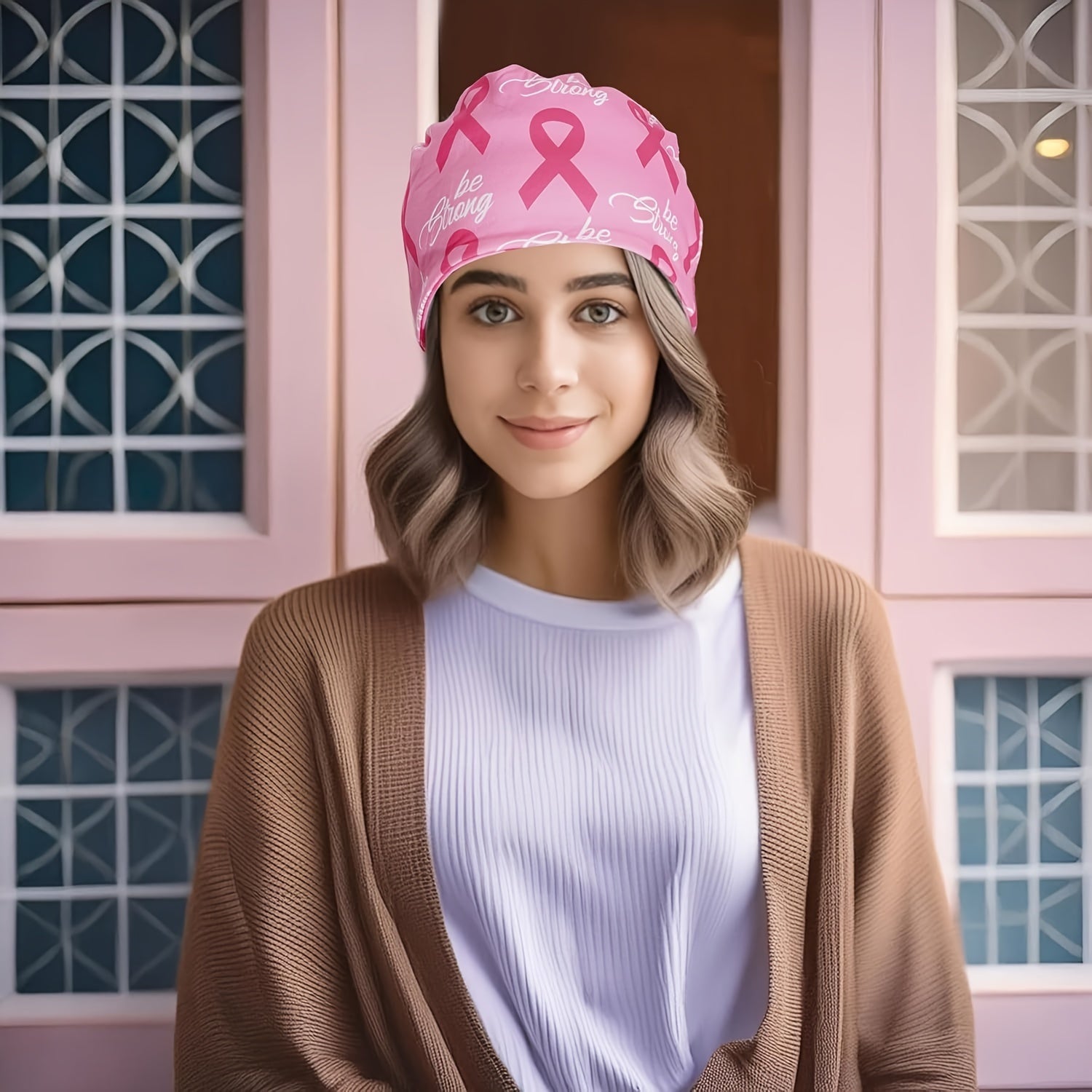 2pcs Breast Cancer Awareness Beanies