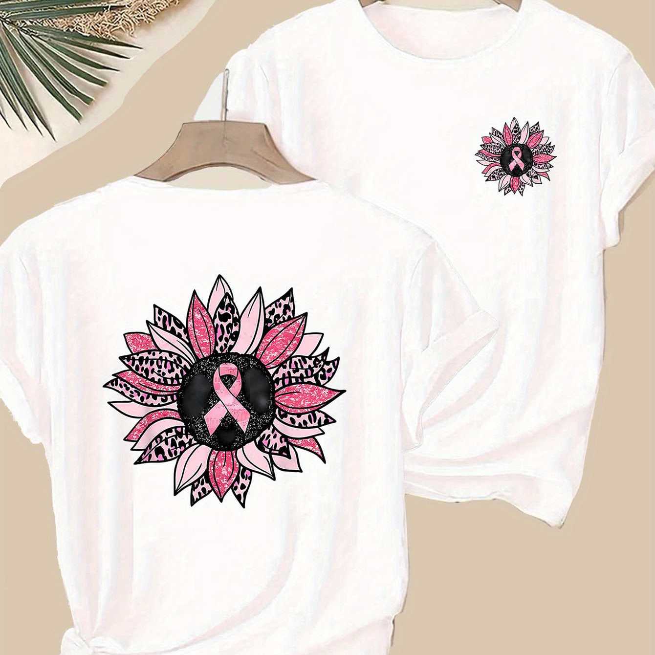 Sunflower and Ribbon BC Awareness Tshirt