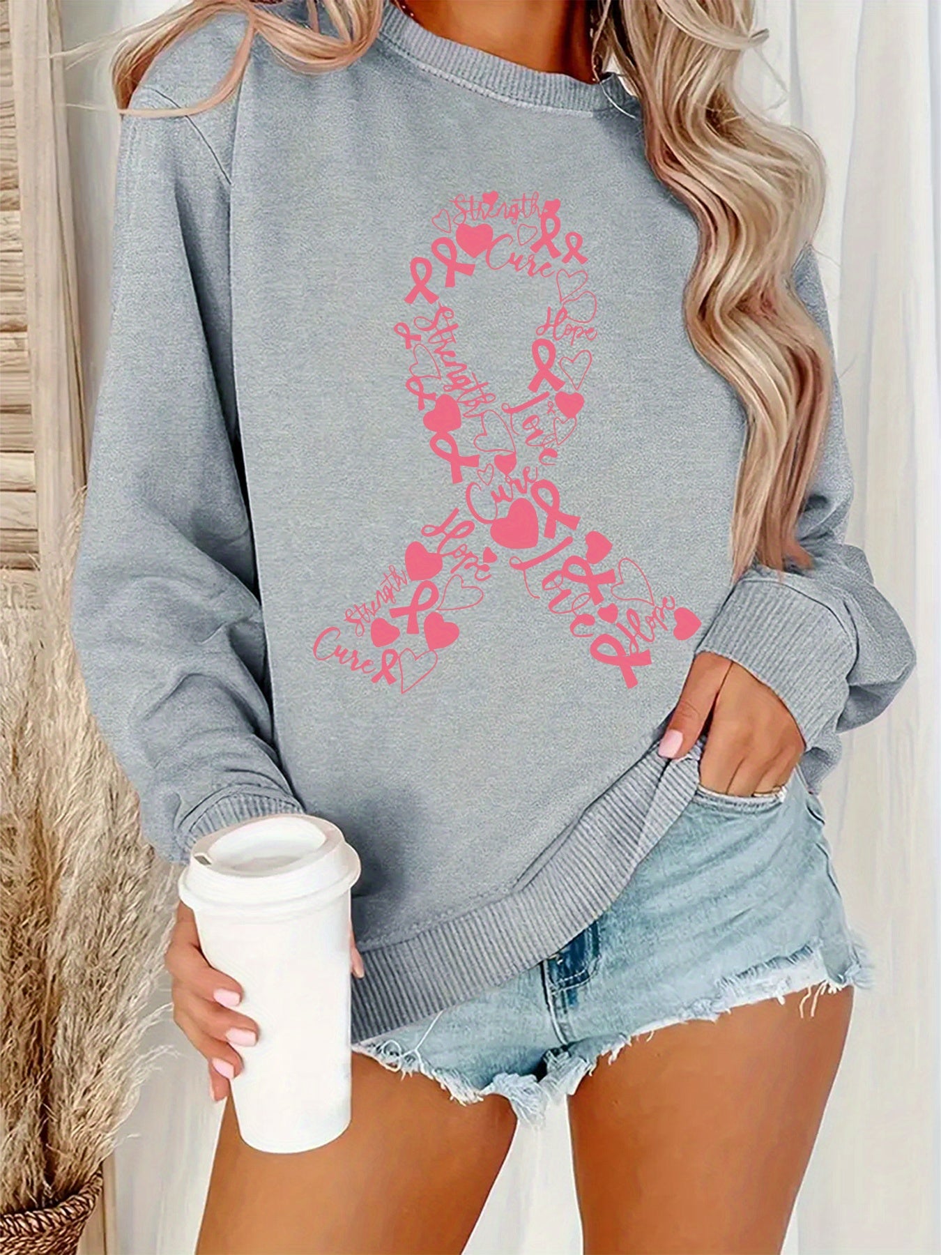 BC Ribbon Collage Crew Neck Sweatshirt