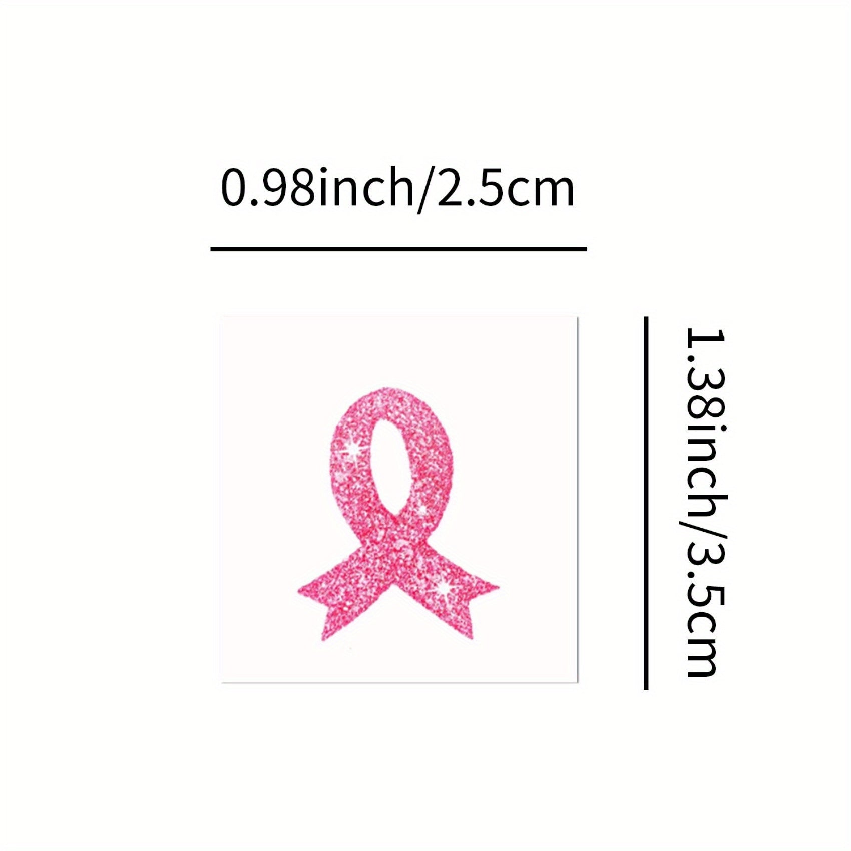 Glitter Breast Cancer Awareness Tattoos