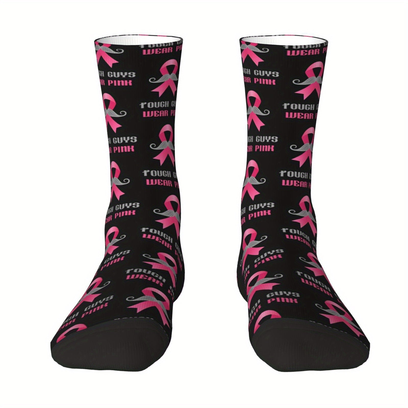 Mens Pink Ribbon Tough Guys Wear Pink Socks