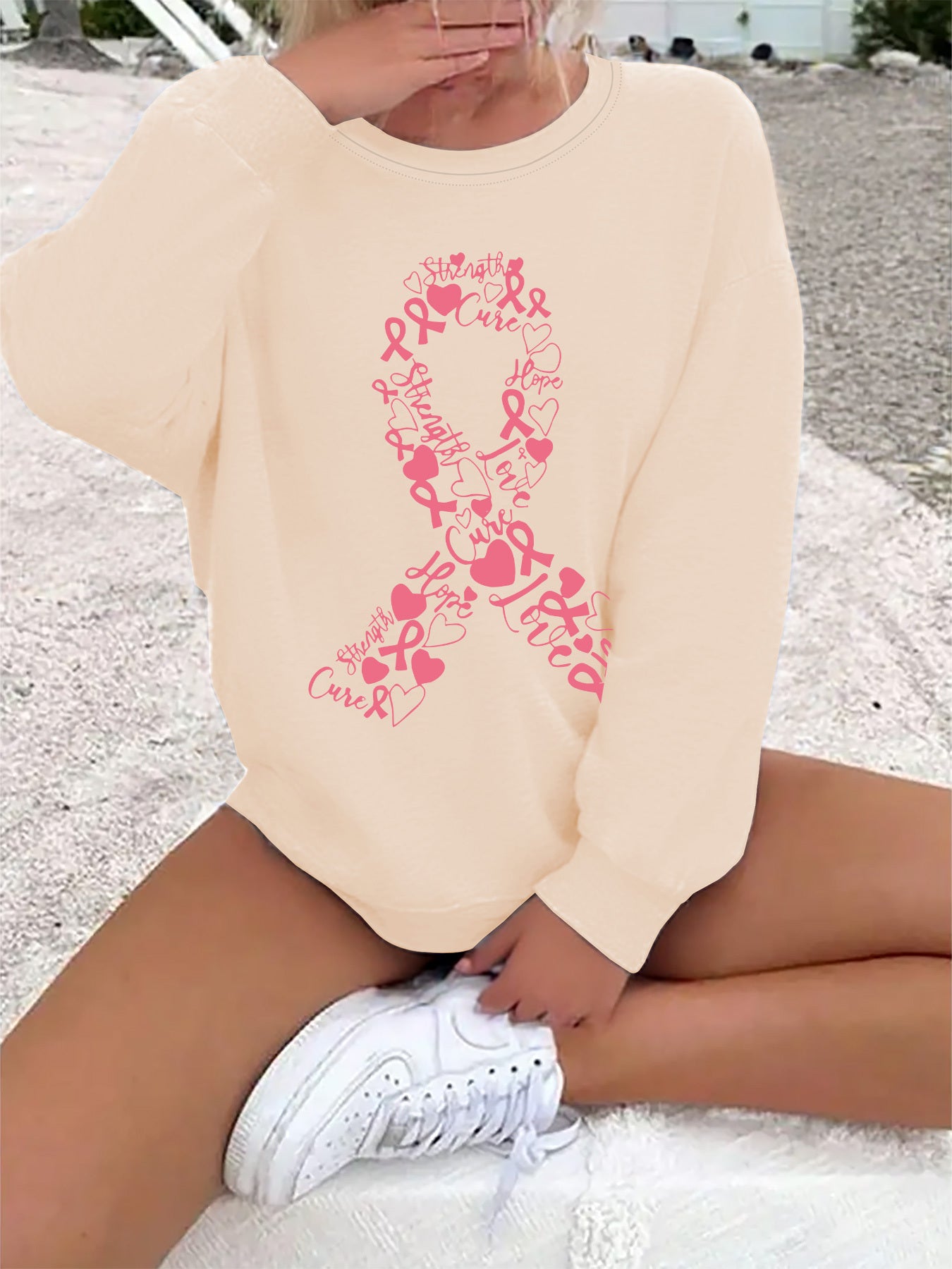 BC Ribbon Collage Crew Neck Sweatshirt