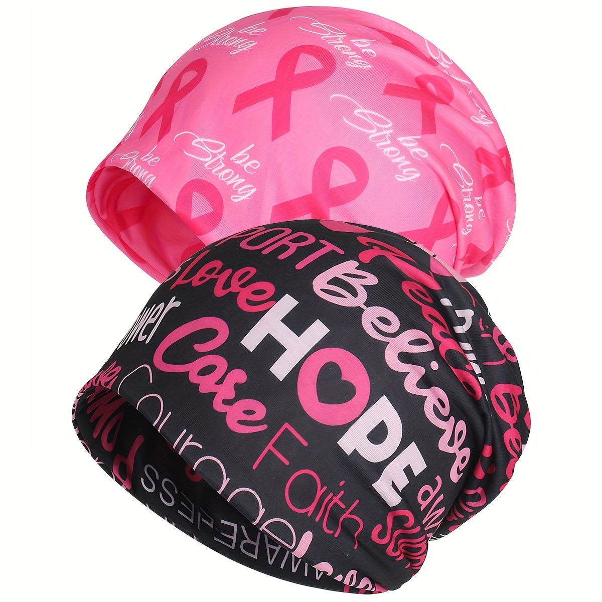 2pcs Breast Cancer Awareness Beanies