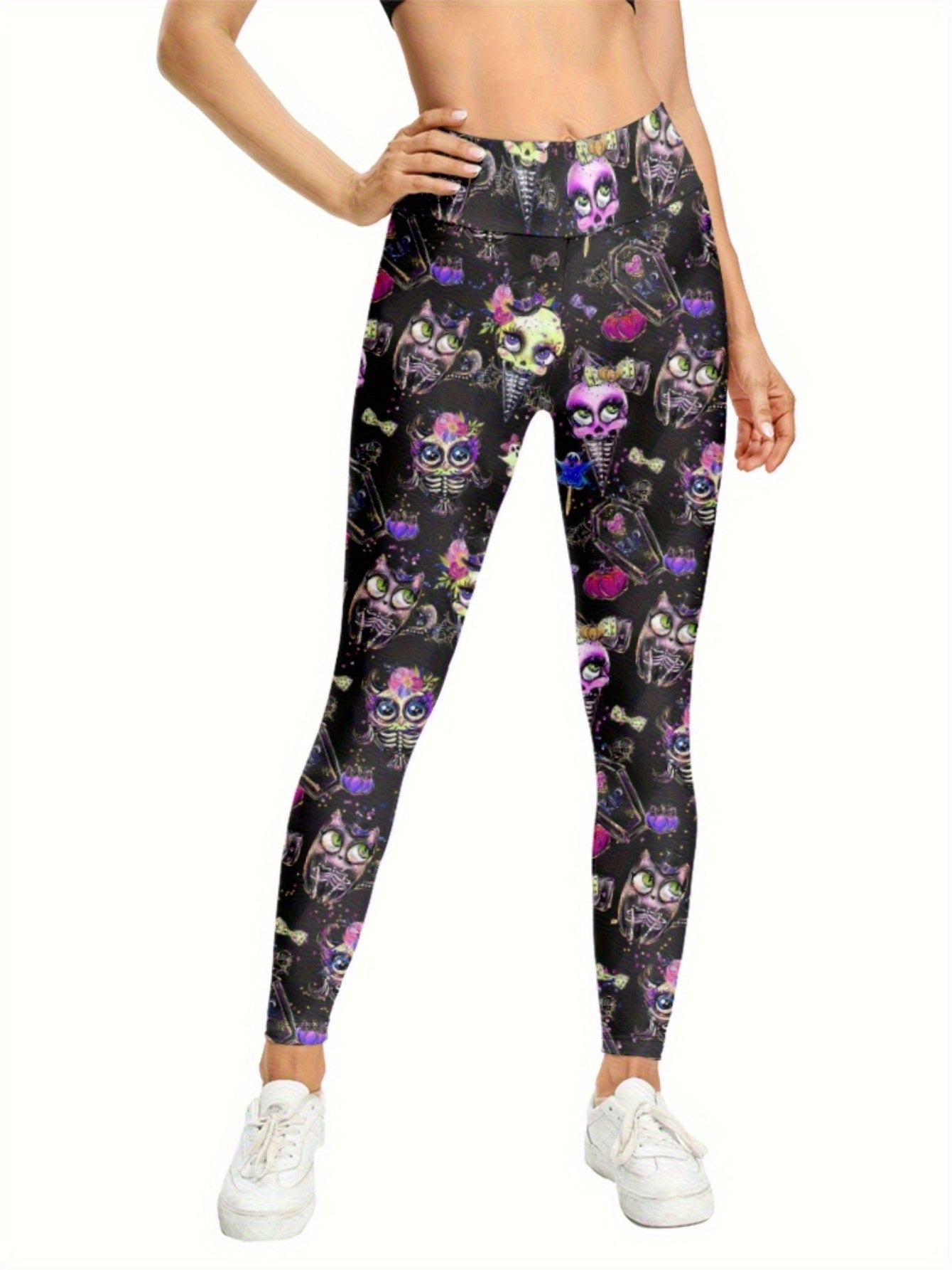Pink BC Ribbons on Black Leggings