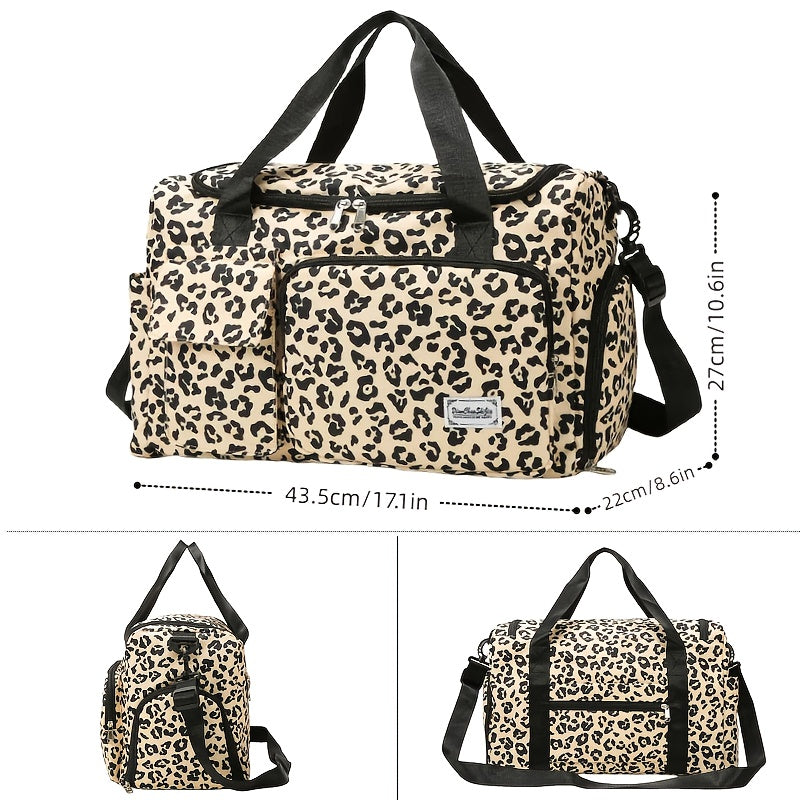 Large Leopard Print Travel Bag