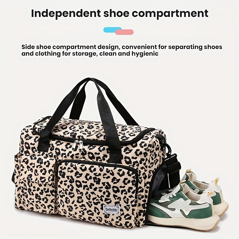 Large Leopard Print Travel Bag
