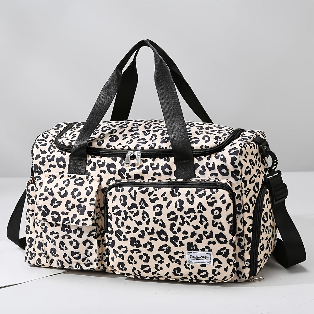 Large Leopard Print Travel Bag