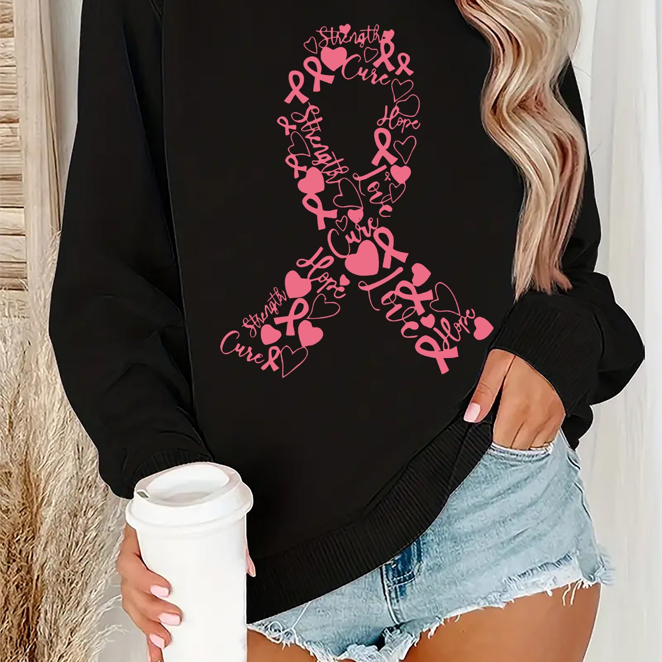 BC Ribbon Collage Crew Neck Sweatshirt