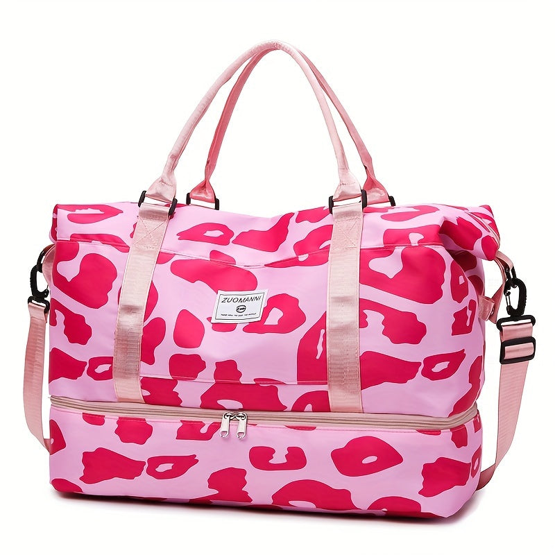Pink Leopard Duffel Bag