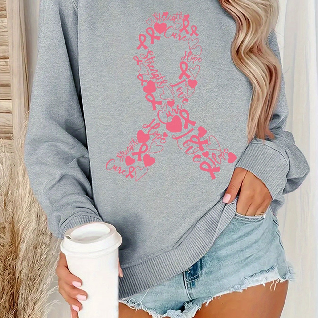 BC Ribbon Collage Crew Neck Sweatshirt