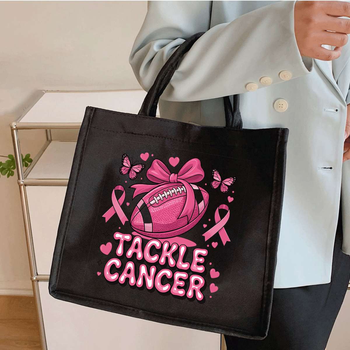 Tackle Cancer Tote Bag