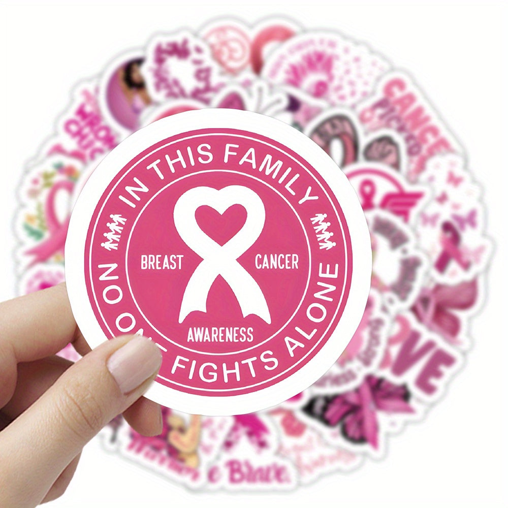 Set of 54 Breast Cancer Awareness Stickers