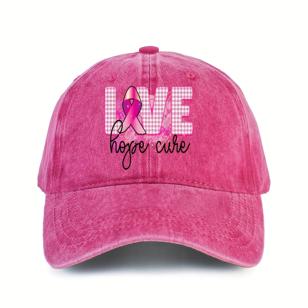 Love Hope Cure Breast Cancer Baseball Cap