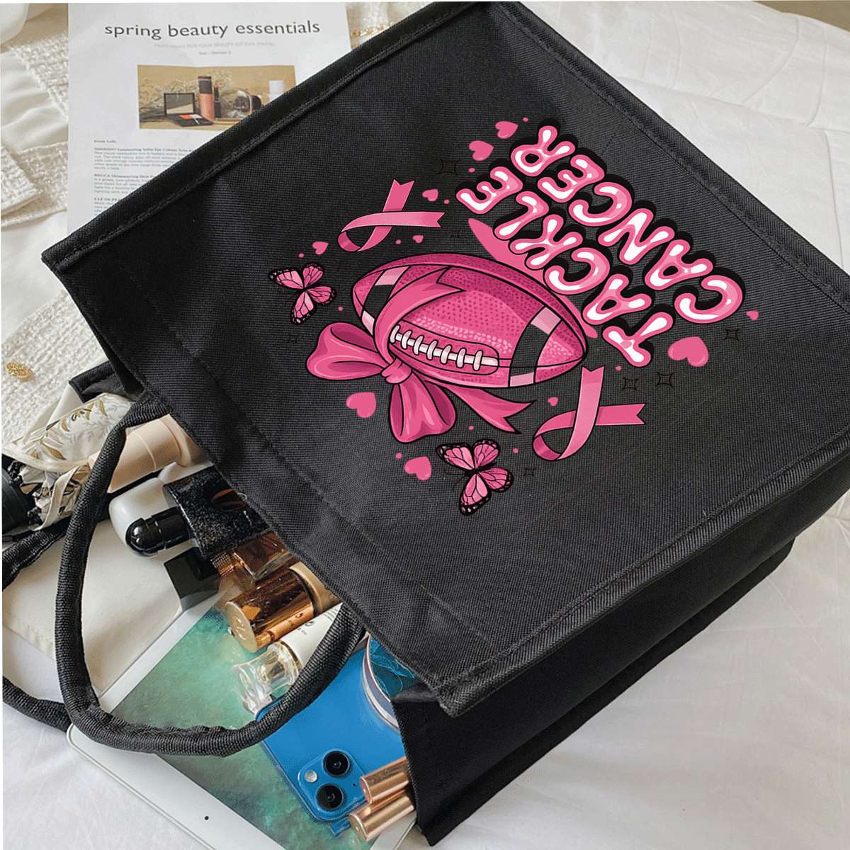 Tackle Cancer Tote Bag
