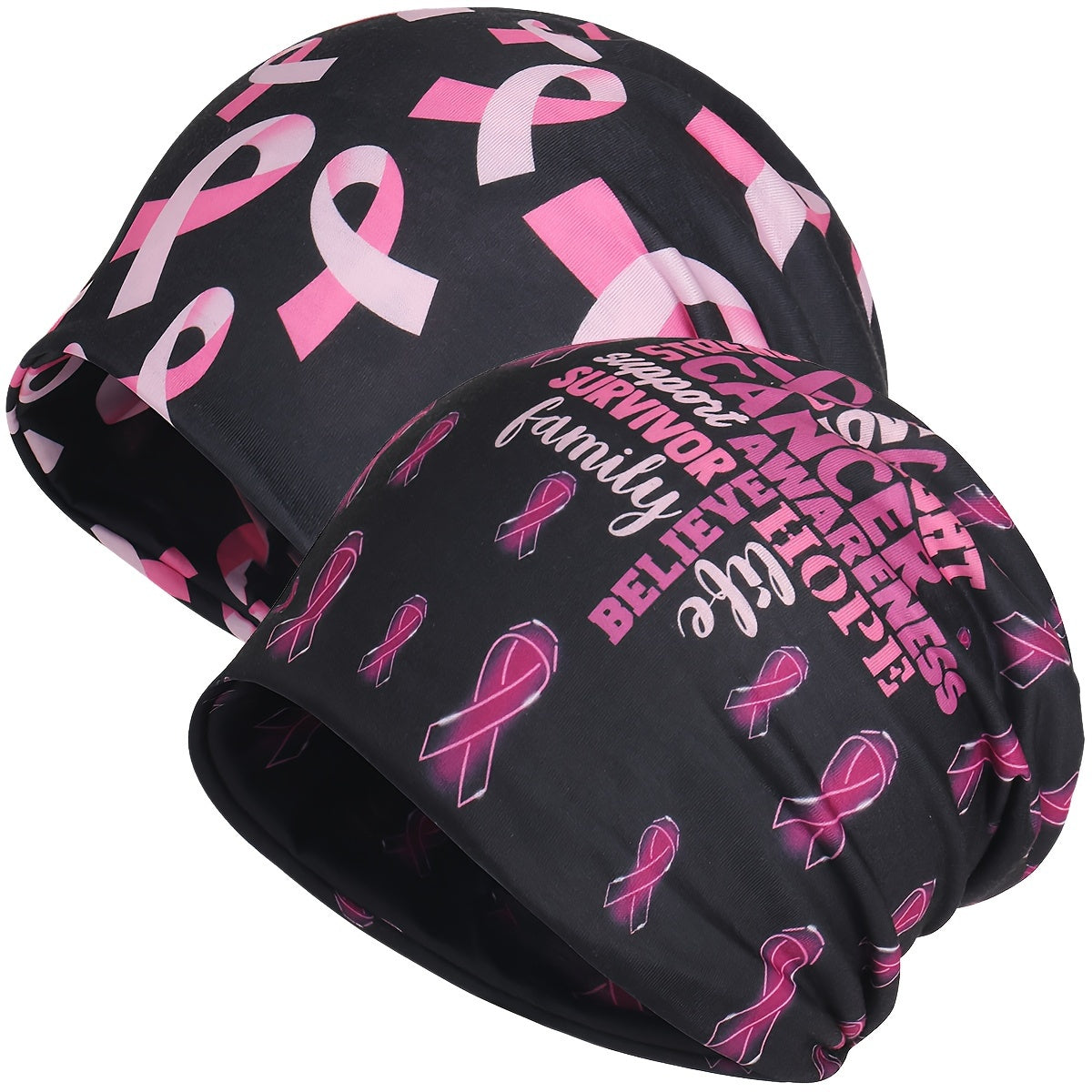 2pcs Breast Cancer Awareness Beanies