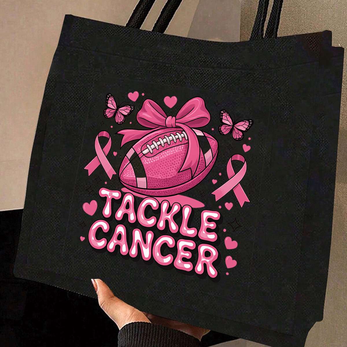 Tackle Cancer Tote Bag
