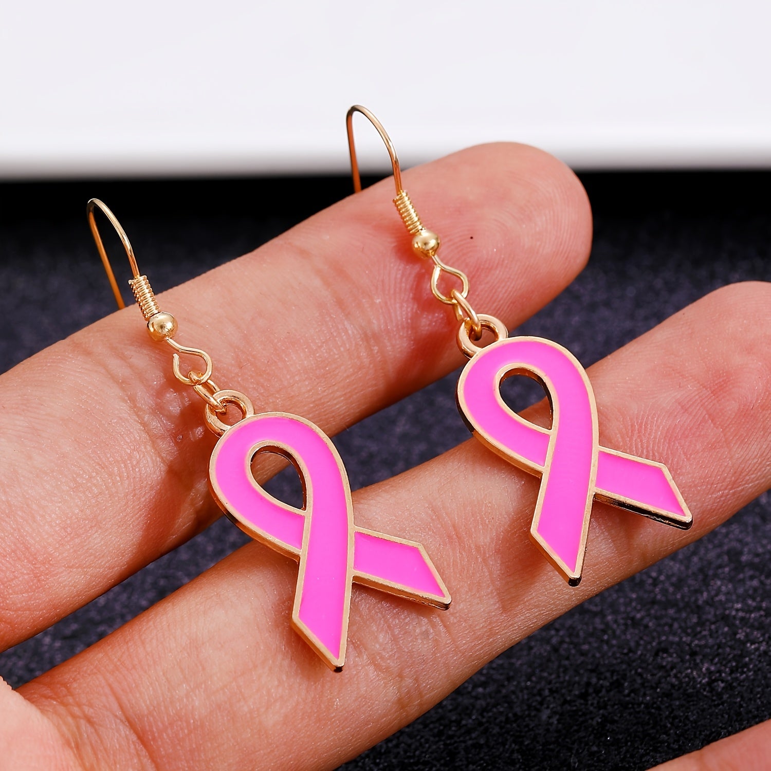 BC Pink Ribbon Earrings
