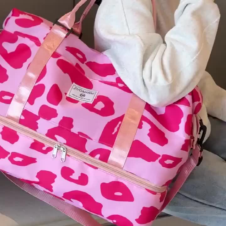Pink Leopard Duffel Bag