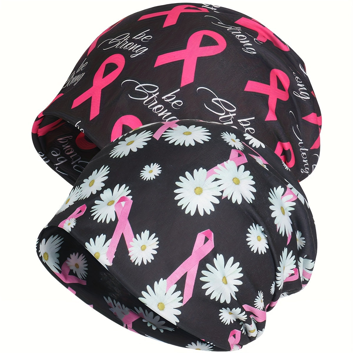 2pcs Breast Cancer Awareness Beanies