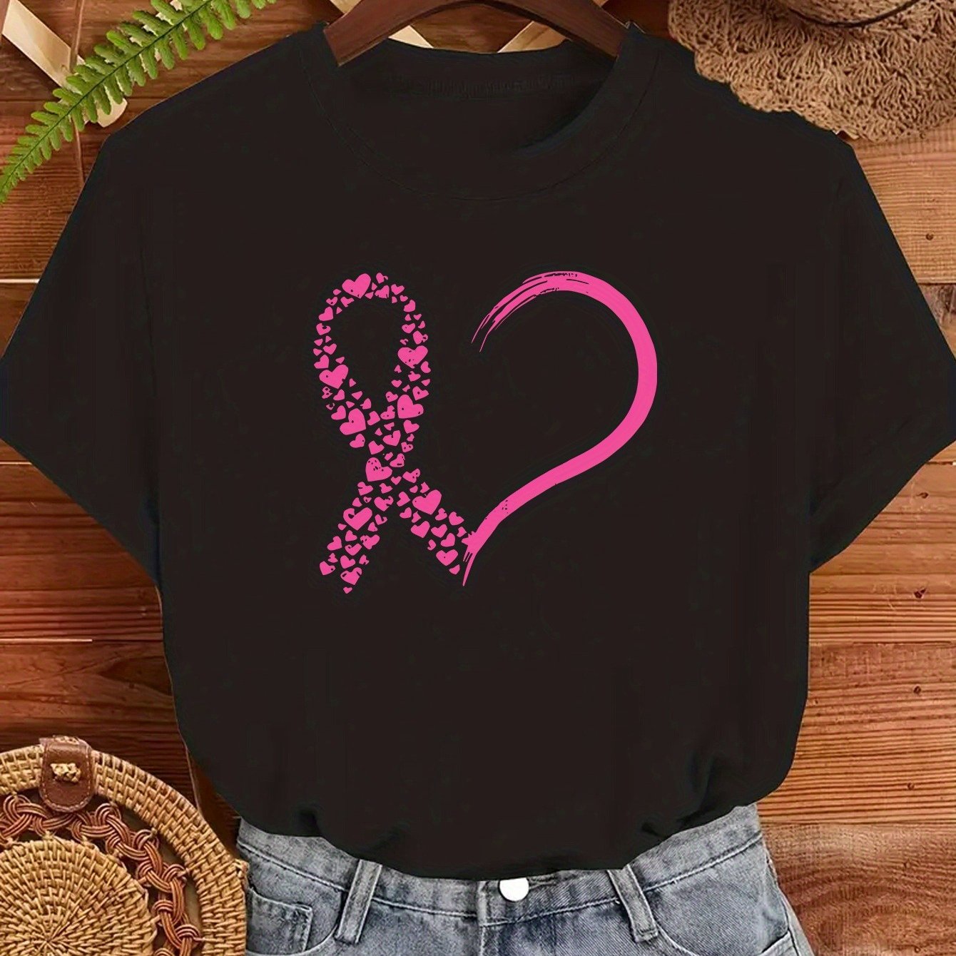 Heart and Pink Ribbon T-Shirt