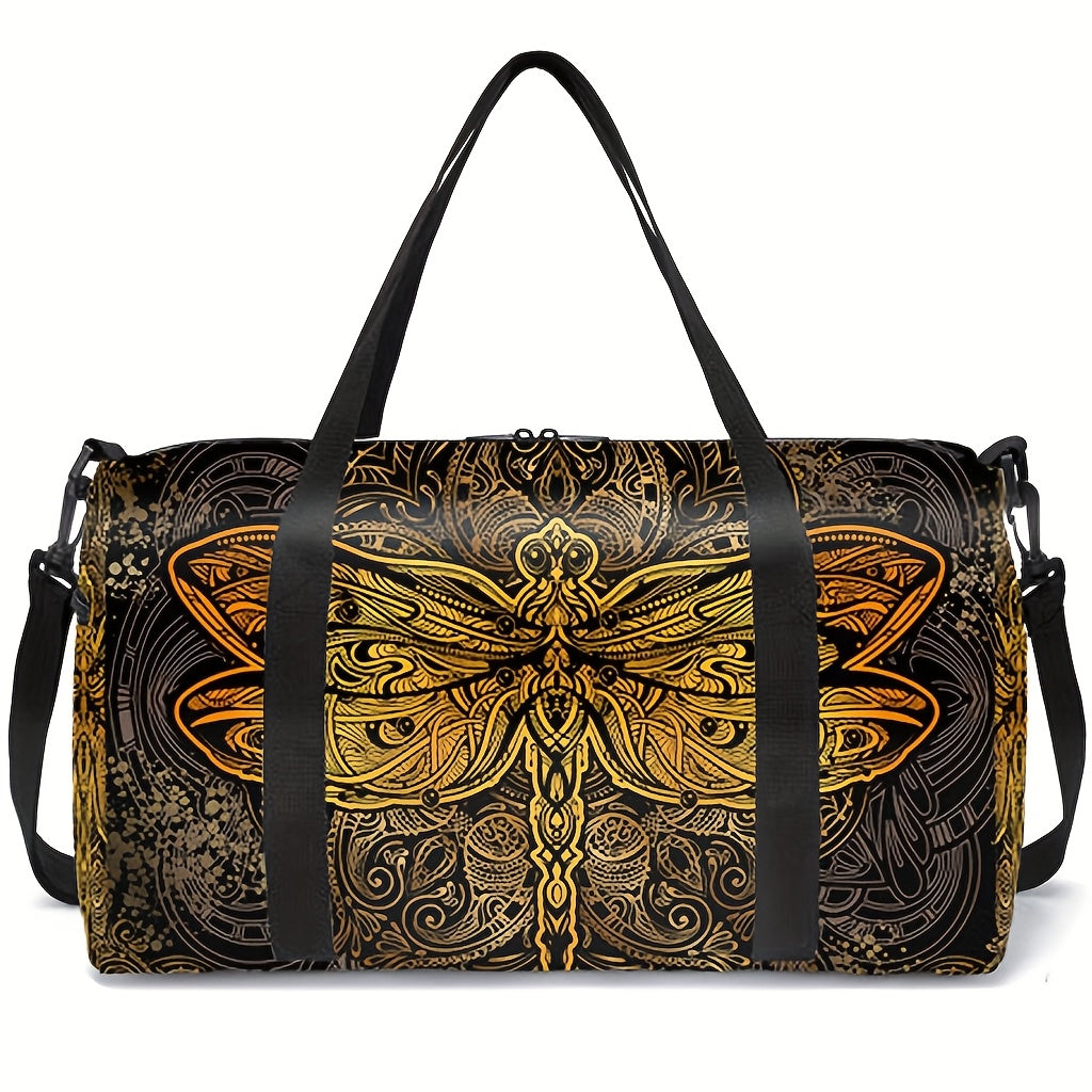 Golden Dragonfly Travel Duffel Bag