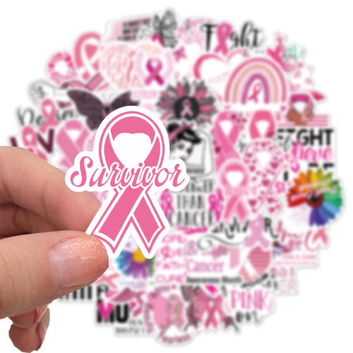 50pcs Breast Cancer Awareness Pack of 50 Stickers