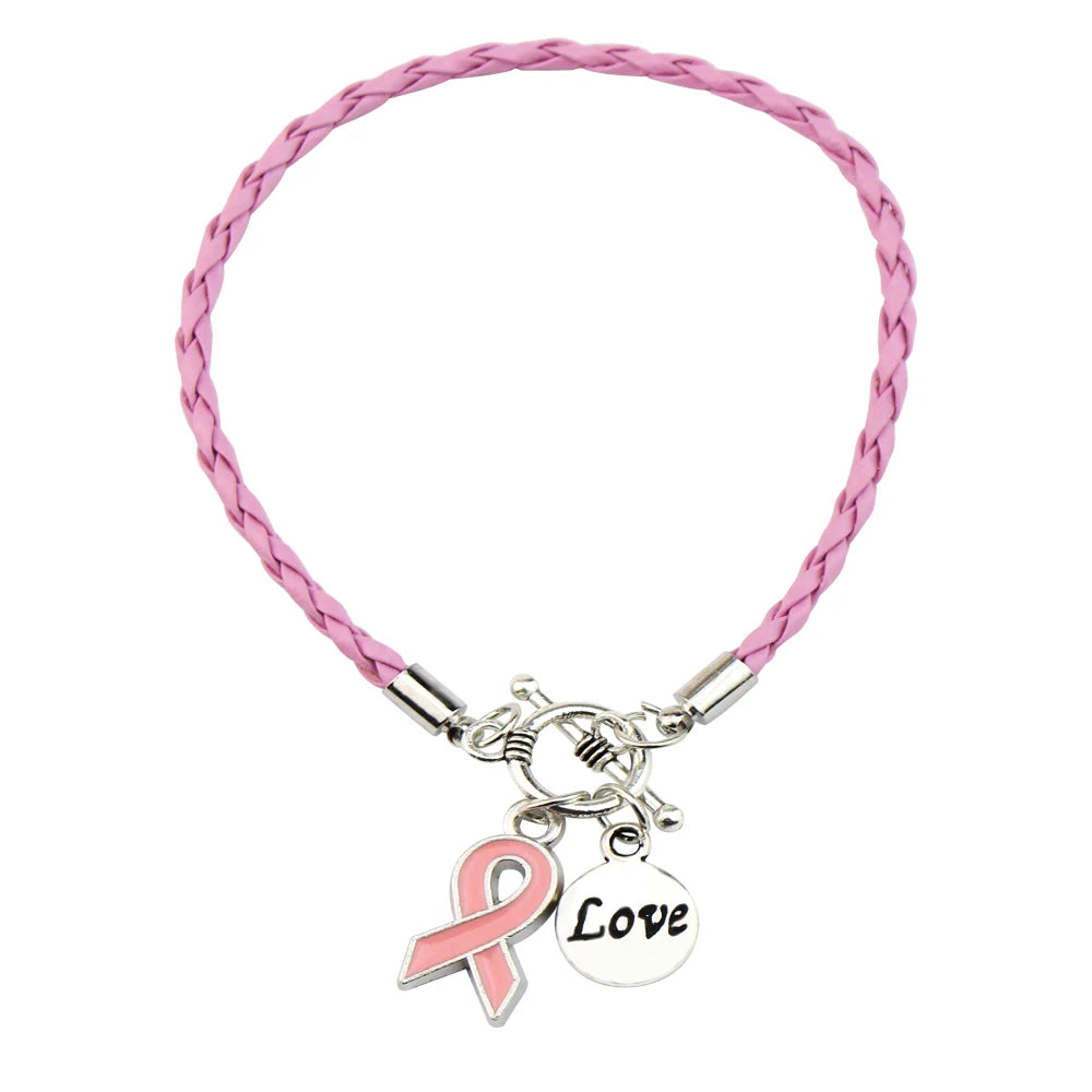Sweet and Simple Breast Cancer Awareness Bracelet