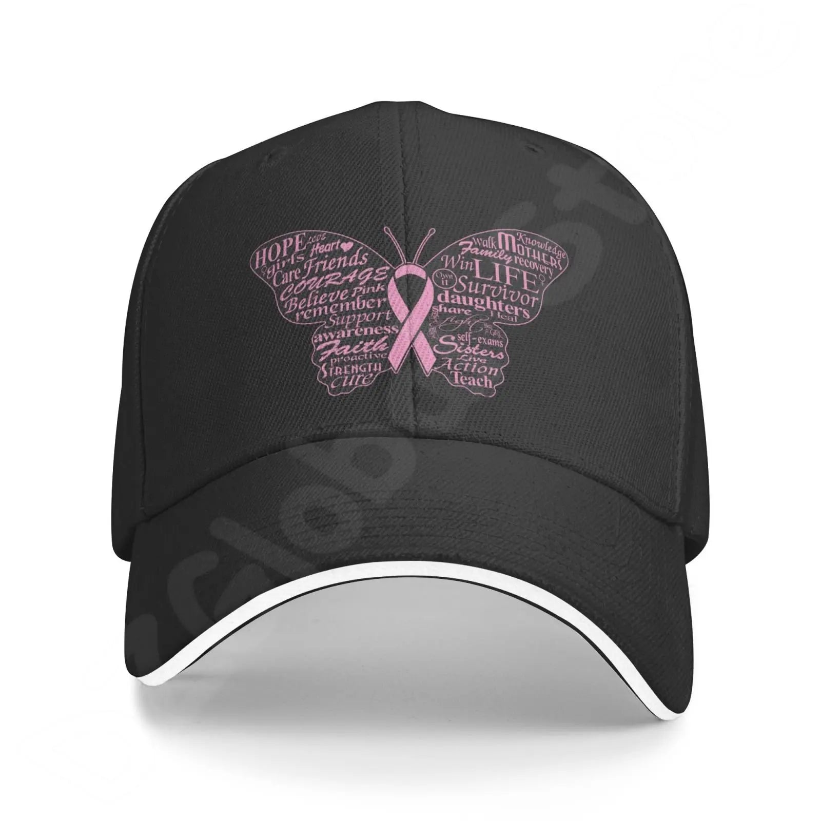 Pink Ribbon Support Breast Cancer Baseball Caps