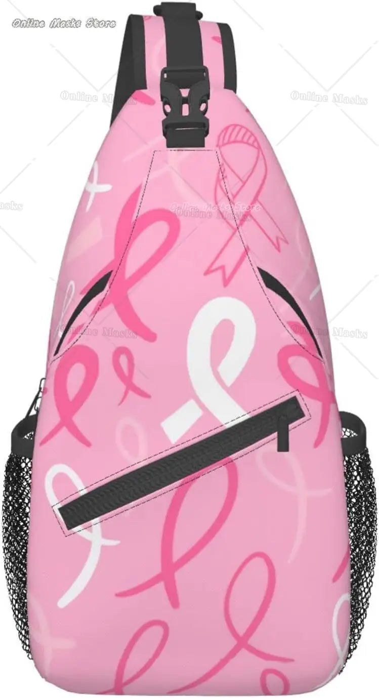 Breast Cancer Pink Awareness Sling Bag Backpack