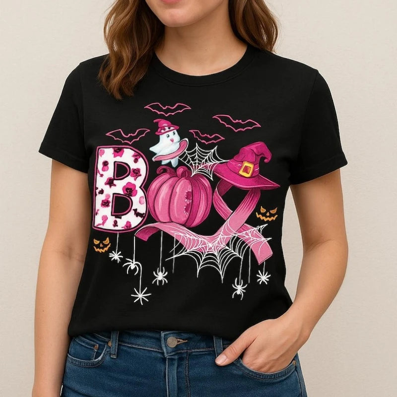 Breast Cancer Boo and Pink Pumpkin Tshirts