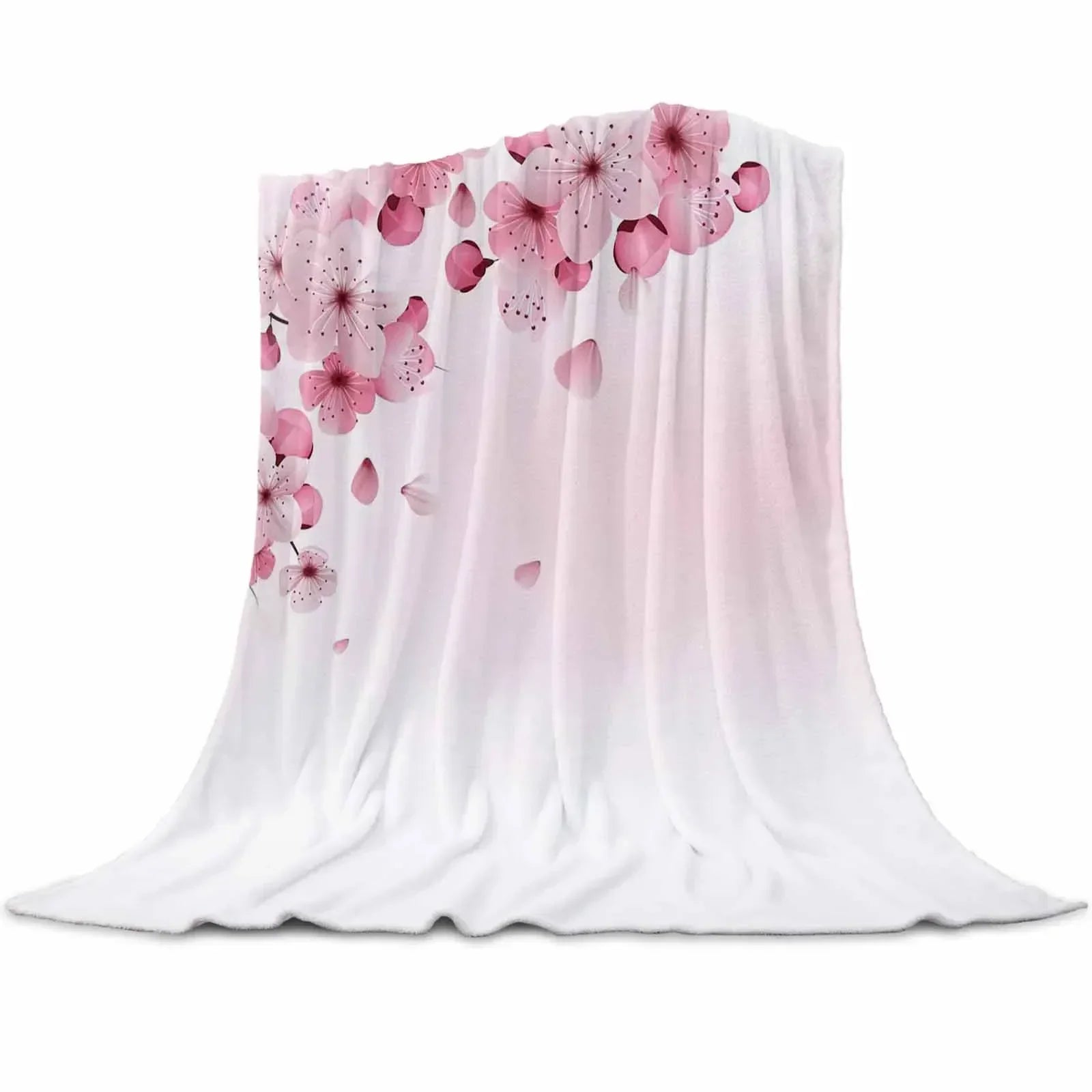 Cherry Blossoms or Plum Branches are Beautiful Year Round on these Snuggly Warm Blankets
