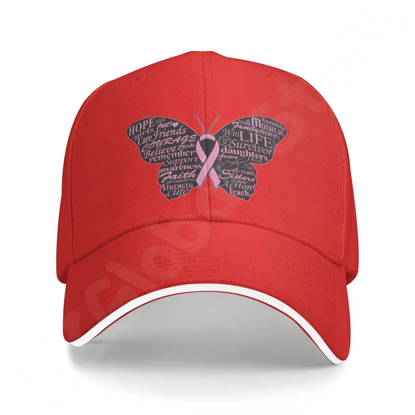 Pink Ribbon Support Breast Cancer Baseball Caps