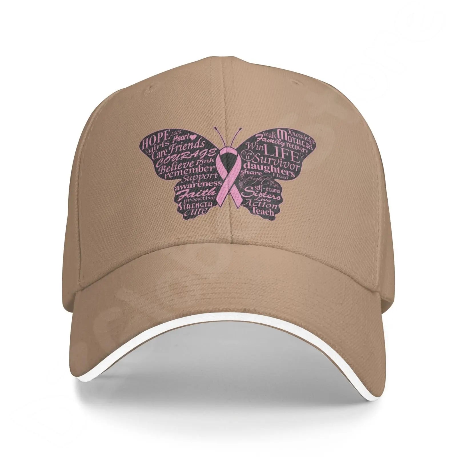 Pink Ribbon Support Breast Cancer Baseball Caps