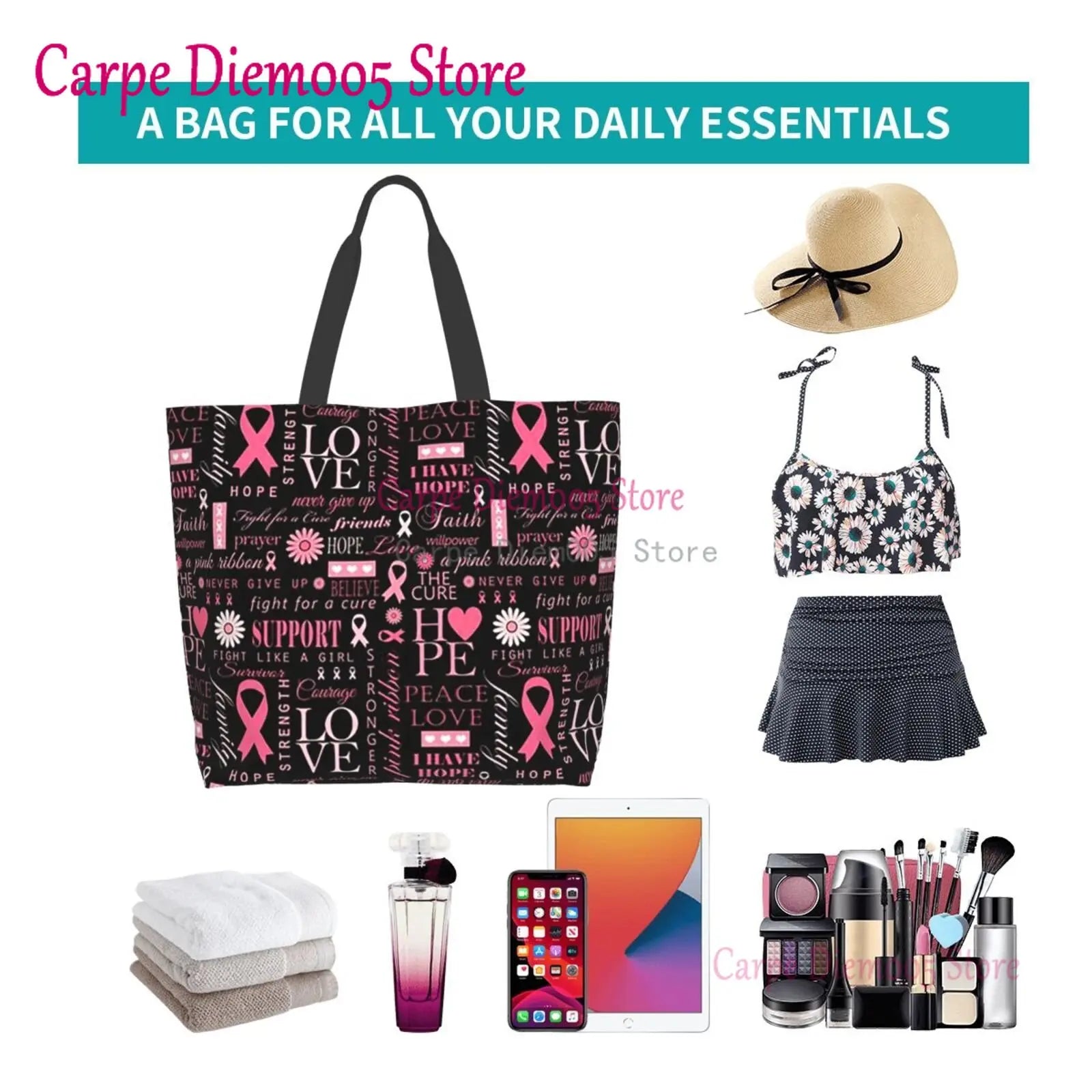 Breast Cancer Awareness Tote Bag