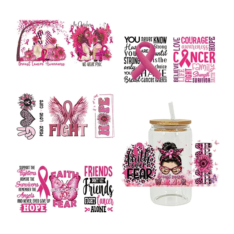 Breast Cancer Awareness Self Adhesive Stickers