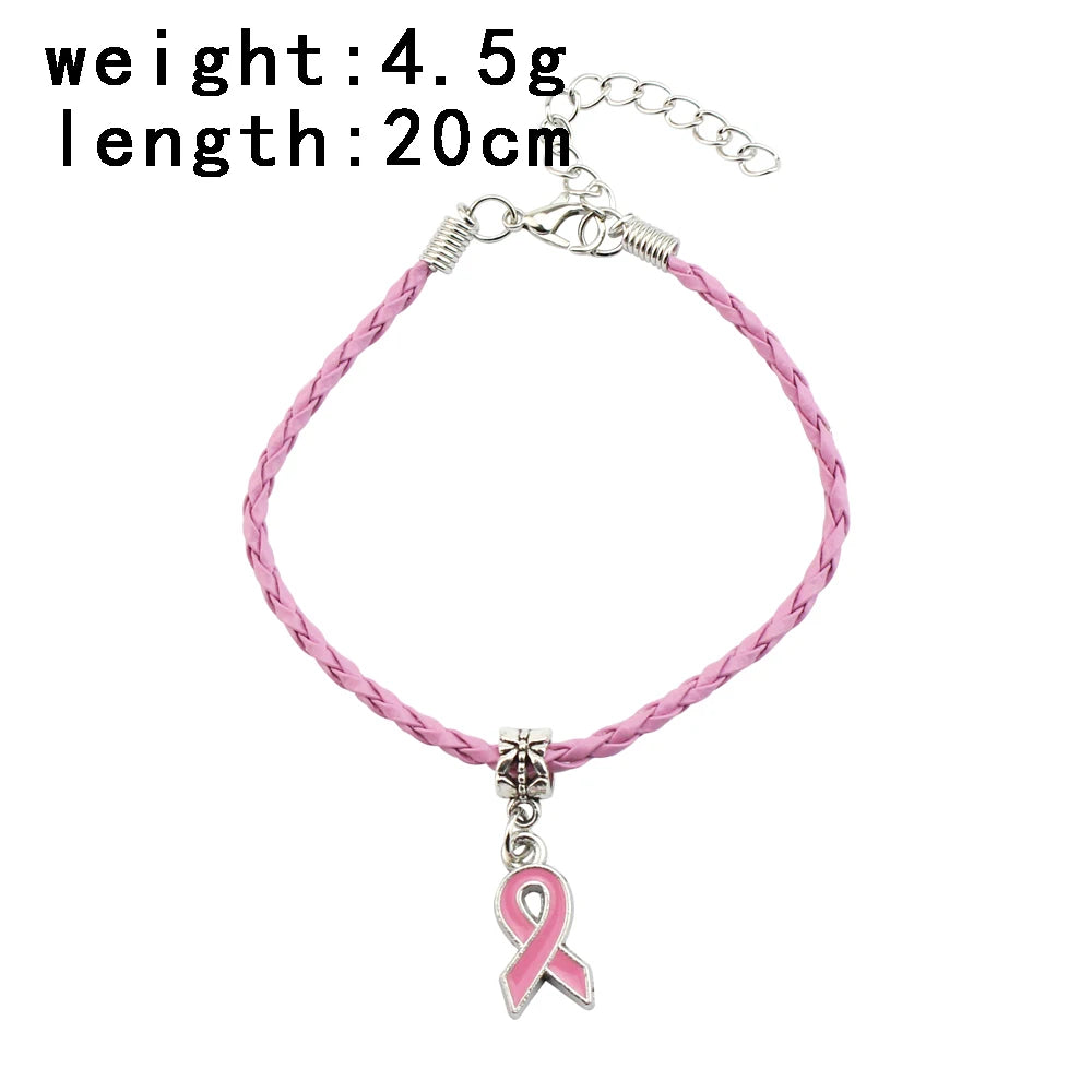 Sweet and Simple Breast Cancer Awareness Bracelet