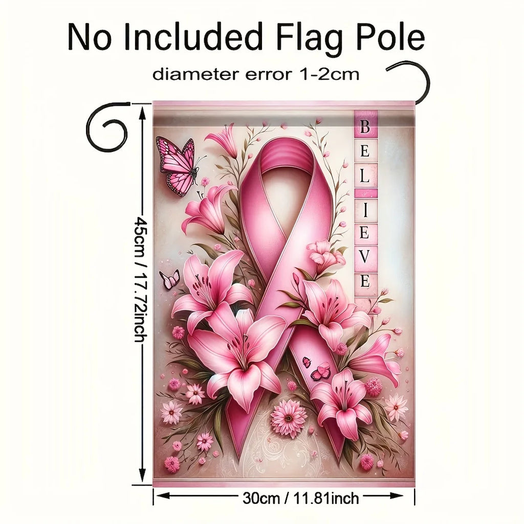 Breast Cancer Awareness Garden Flag
