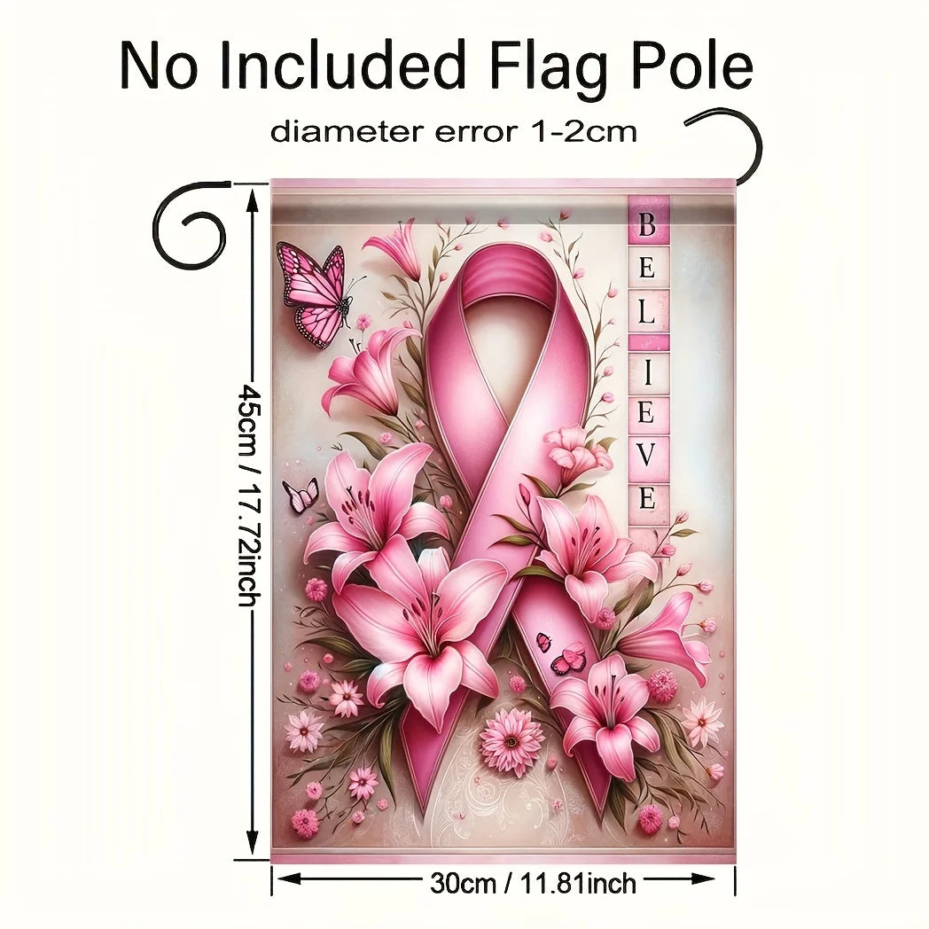 Breast Cancer Awareness Garden Flag