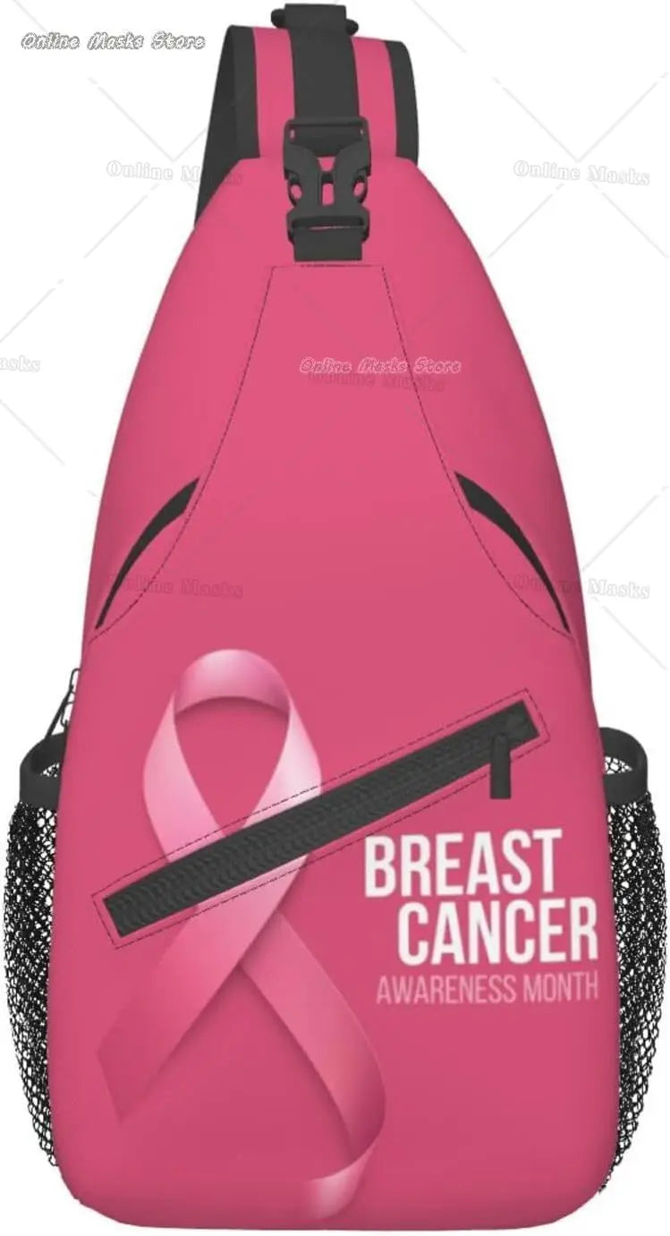 Breast Cancer Pink Awareness Sling Bag Backpack