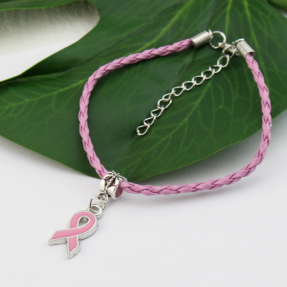 Sweet and Simple Breast Cancer Awareness Bracelet