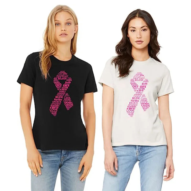 Pink Ribbon Breast Cancer Awareness T-Shirt