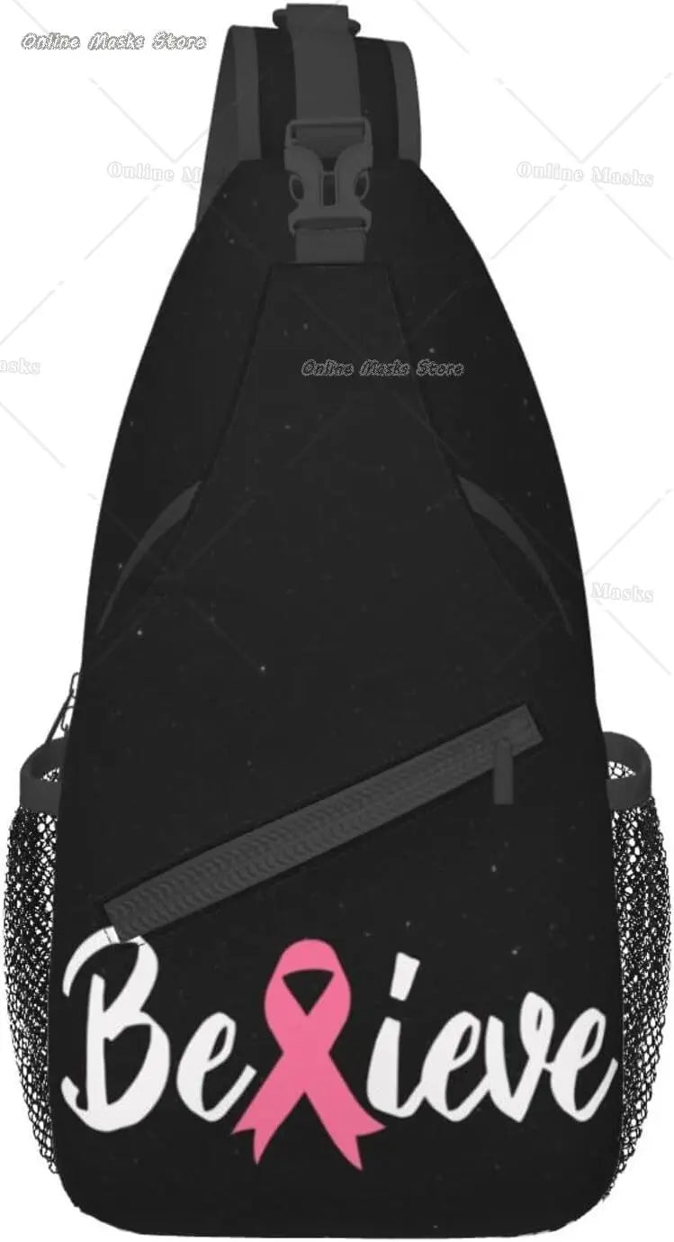 Breast Cancer Pink Awareness Sling Bag Backpack