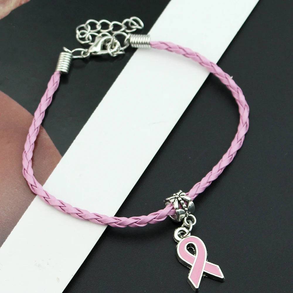 Sweet and Simple Breast Cancer Awareness Bracelet
