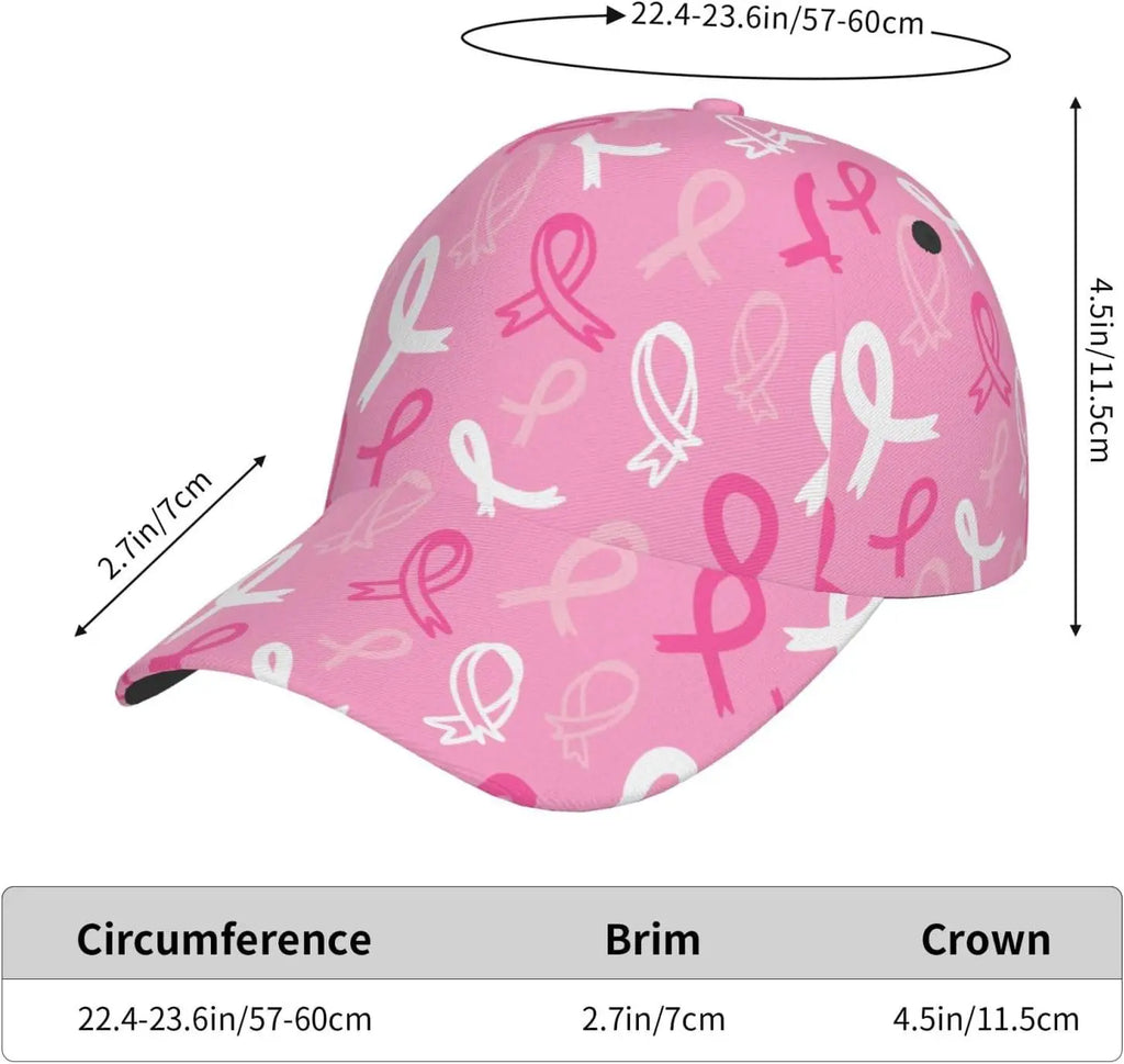 Pink Breast Cancer Ribbons Trucker Cap