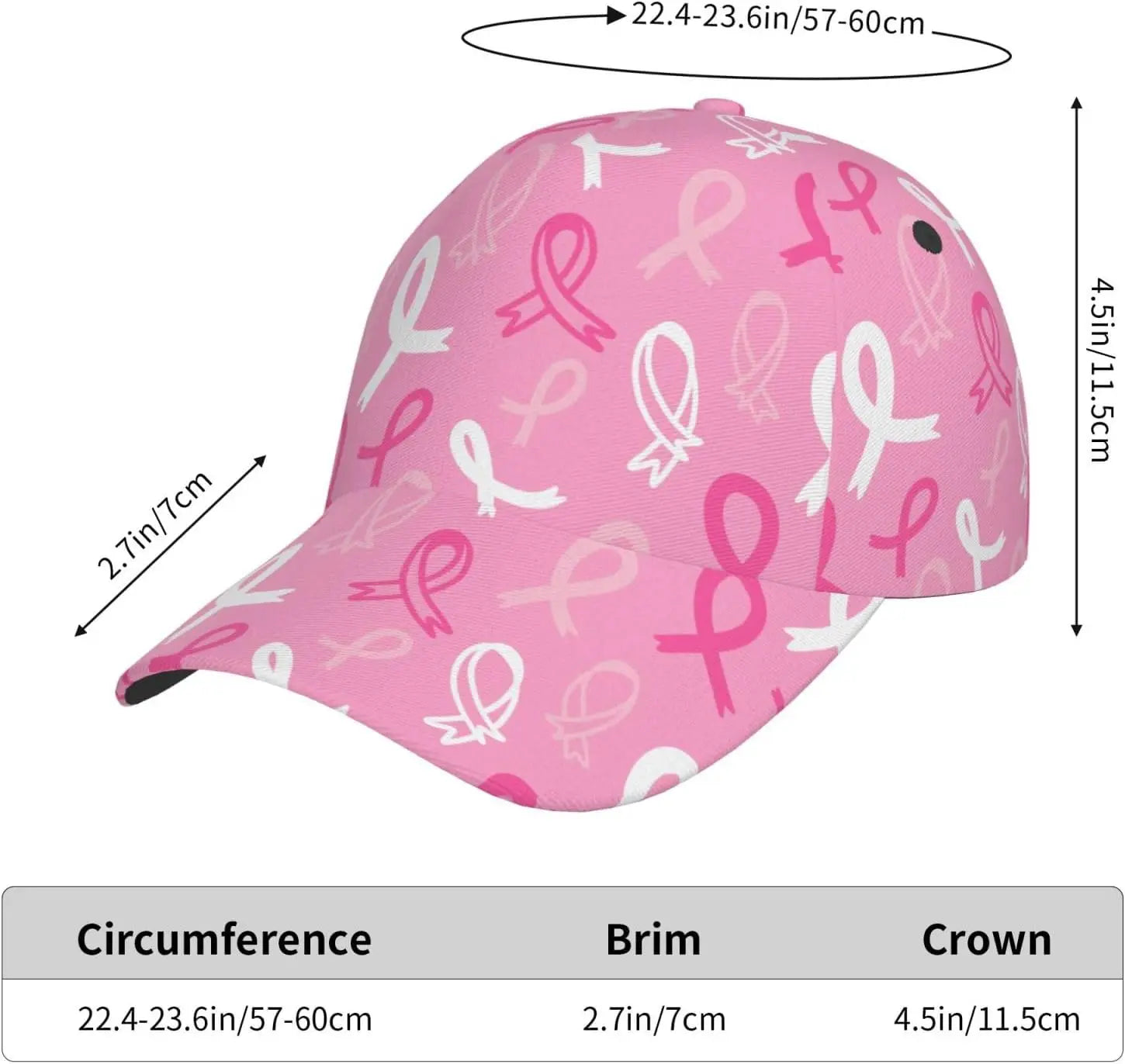 Pink Breast Cancer Ribbons Trucker Cap