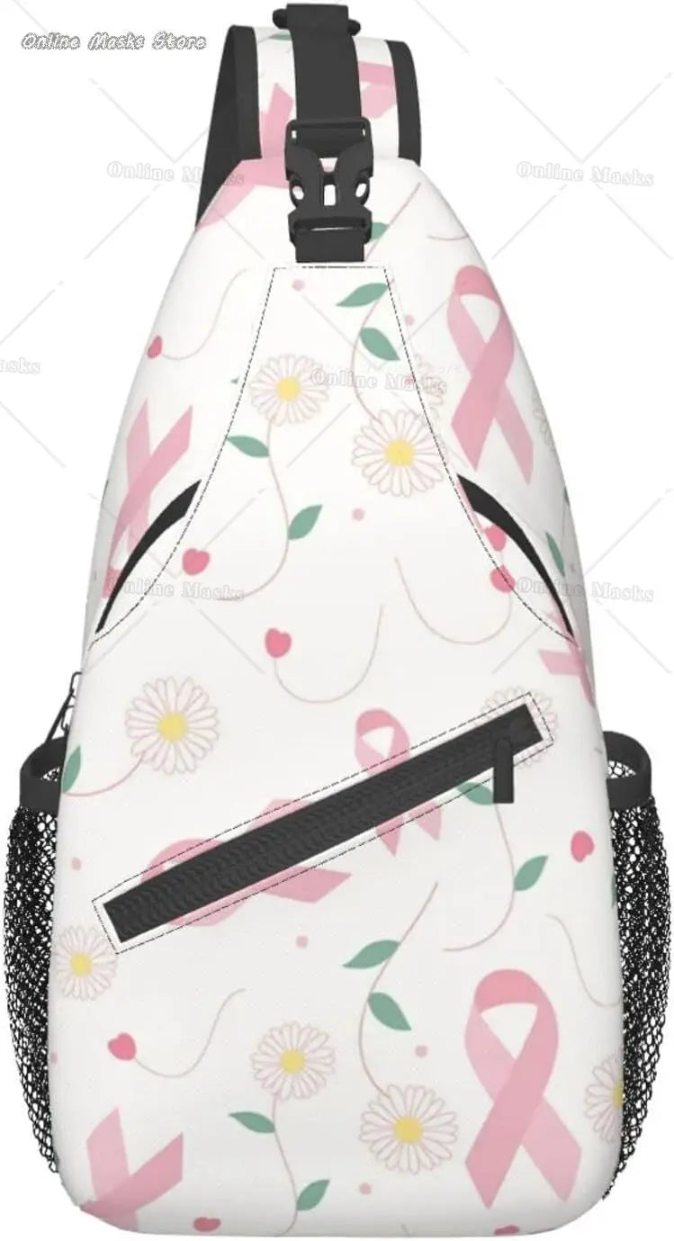 Breast Cancer Pink Awareness Sling Bag Backpack