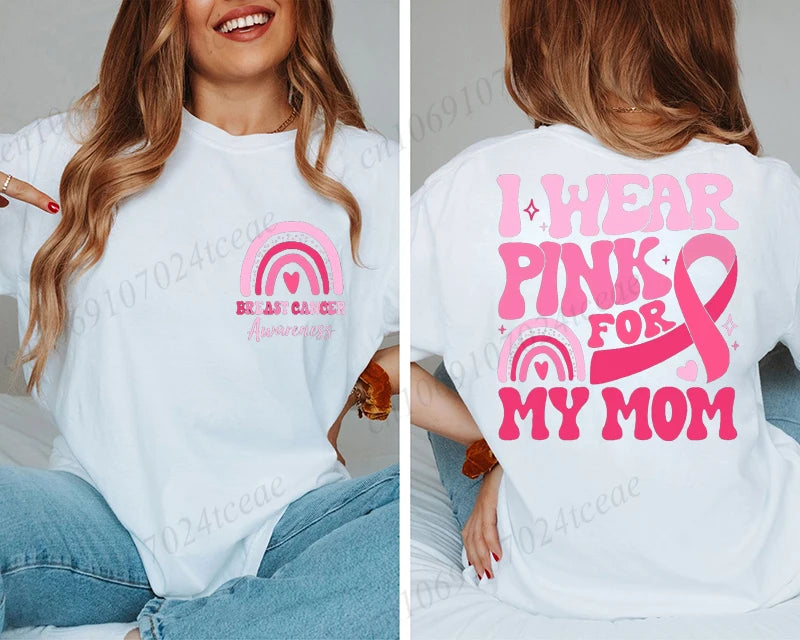 I Wear Pink Breast Cancer T-Shirt ~ Plus Sizes XL, XXL, & XXL