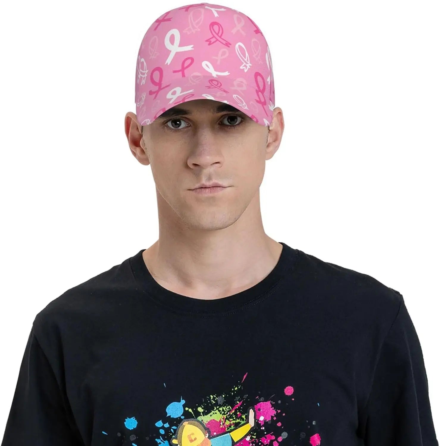 Pink Breast Cancer Ribbons Trucker Cap