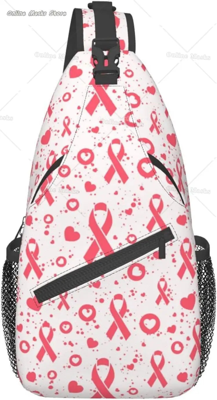 Breast Cancer Pink Awareness Sling Bag Backpack