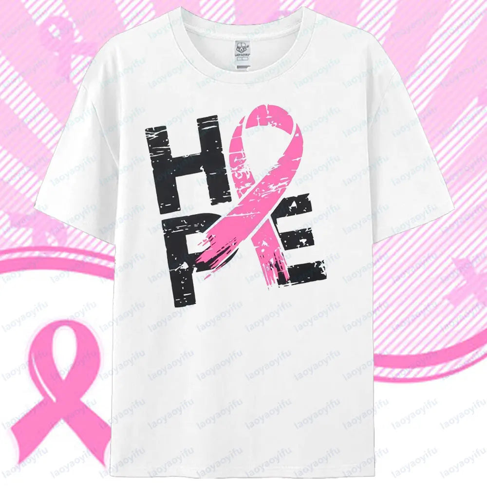 Breast Cancer Tshirts ~ Double Ribbons and HOPE